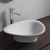 Polystone Trigon Vessel Bathroom Sink, Matte White, No Faucet