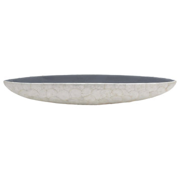 Coastal White Polystone Decorative Bowl 50136
