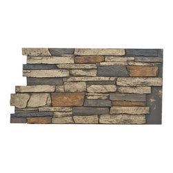 143-BRECKENRIDGE DEEP WIDE STACKED DESIGN WALL PANEL - 24"H - Wall Panels