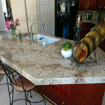 San Ramon Typhoon Bordeaux Granite Slabs