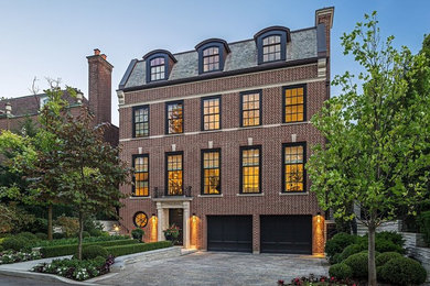 Transitional exterior home idea in Toronto