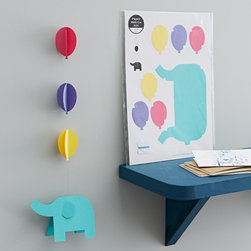 elephant mobile paper kit - Children's Toys & Games