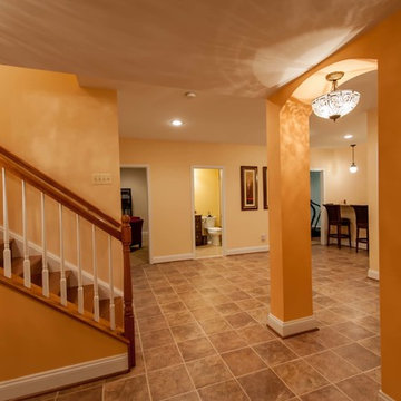 Basement Built for Entertainment in Clifton, Virginia