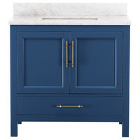 Kendall Blue Bathroom Vanity, 36''
