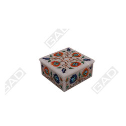 SQUARE SYMMETRY MARBLE JEWELRY BOX - Home Accessories & Decor
