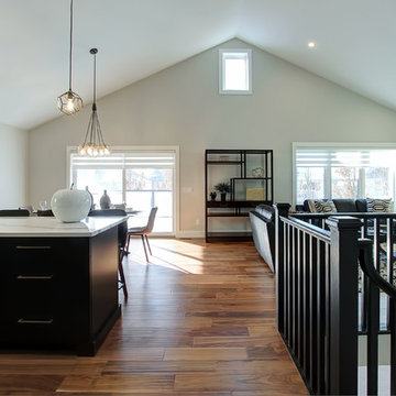 Feature Wall with Linear Fireplace | Thorold, Ontario