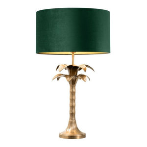 Eichholtz Design Silver and Clear Perspex Acrylic Table Lamp Silk