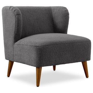Vesper Boucle Accent Chair, Gray