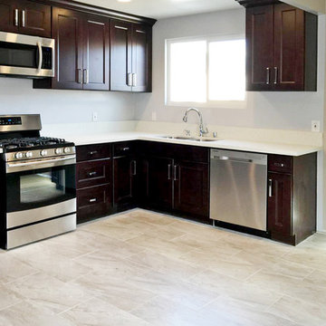 California Espresso Kitchen Cabinet