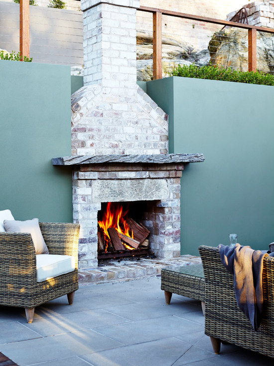 Freestanding Outdoor Fireplace Houzz