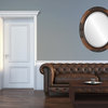 Versailles Framed Oval Mirror in Walnut, 23"x27"