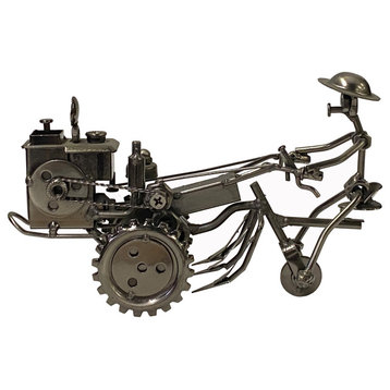 Pewter Nickel Color Metal Mechanic Rider Display Art Figure Hws2015