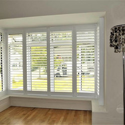 Shutters with Curtains and Bay Windows - Co Wicklow - Interior Shutters