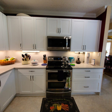 Transitional Kitchen Remodel Done in a White Shaker Door