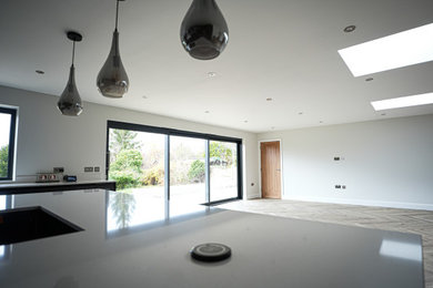This is an example of a contemporary kitchen in London.