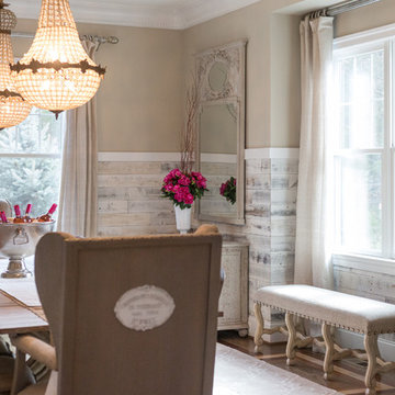 Pop of Fuchsia Dining Room
