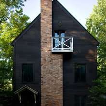 black saltbox cabin