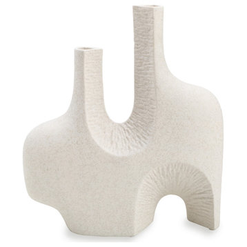 Glazed Ceramic Sculptural Vase, Liang and Eimil Kelso, White