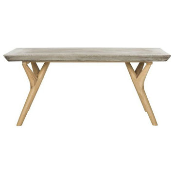 Pacey Indoor/Outdoor Modern Concrete 16.54-Inch H Coffee Table