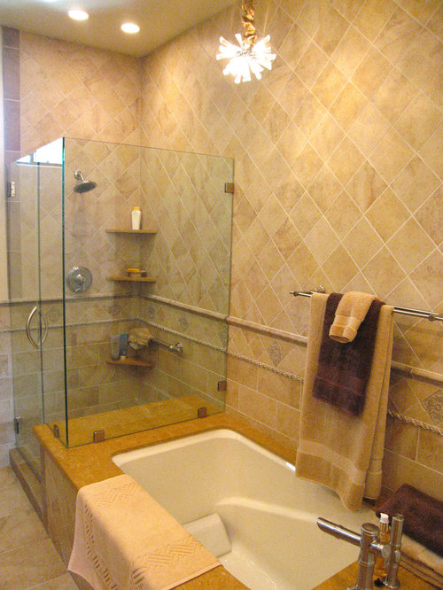 Mid-Sized Master Bath Design Ideas, Pictures, Remodel & Decor with a ...