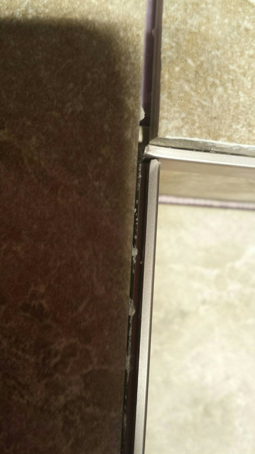 Schluter trim for shower niche corners