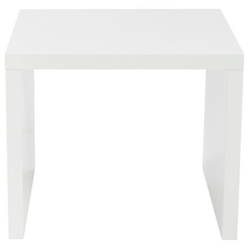 Abby Side Table, White Lacquer