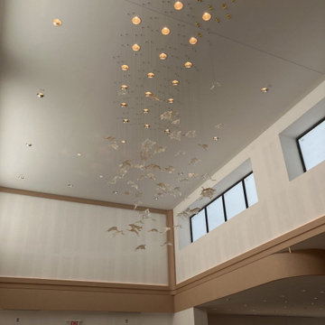Expansive Maple Leaves Ceiling Multi Pendant Chandelier
