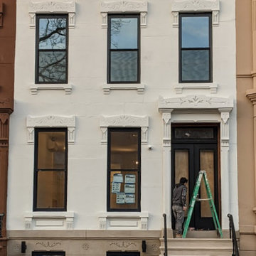 Brooklyn Black + White Townhouse Facade