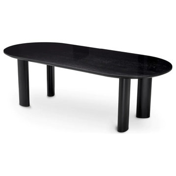 Oak Oval Dining Table S | Eichholtz Mogador, Black