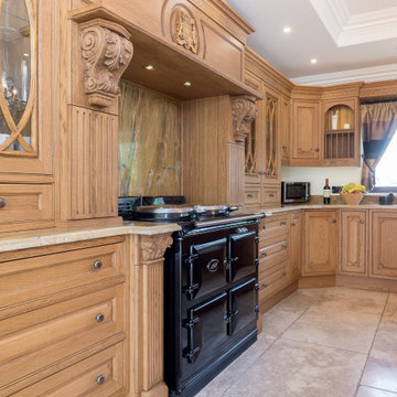 Classic, Sustainable-Wood Victorian Style Kitchen