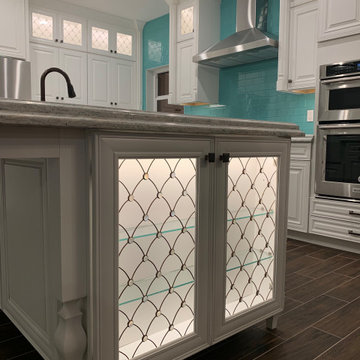 Kitchen Cabinet Art Glass