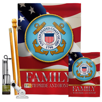 US Coast Guard Family Honor Americana Flags Kit