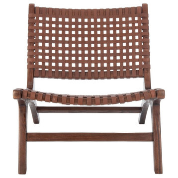 Safavieh Luna Accent Chair, Cognac/Brown