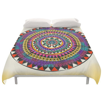Colorful Mandala Duvet Cover, Queen