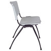 66 x 24 Kee Training Table- Grey/ Chrome & 2 'M' Stack Chairs- Grey