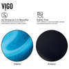 VIGO Rectangular Turquoise Water Glass Vessel Bathroom Sink