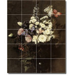 Picture-Tiles.com - Henri Fantin-Latour Flowers Painting Ceramic Tile Mural #80, 48"x60" - Mural Title: Autumn Flowers