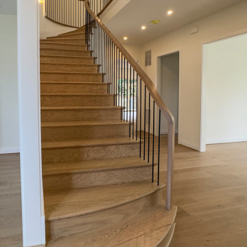 Project #144 | Slightly Curved Transitional Staircase