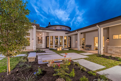 Inspiration for a transitional exterior home remodel in Austin