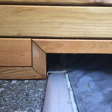 Automatic Pool Cover - Black Locust Wood and Concrete