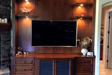 Large elegant family room photo in Phoenix