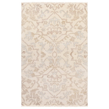 Surya Hillcrest HIL-9040 Traditional Area Rug, Light Gray, 2' x 3' Rectangle