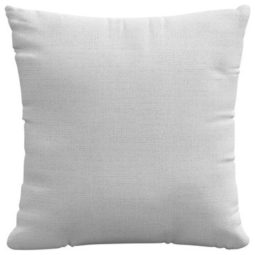 Red from Scalamandre 20" Decorative Pillow, Slubby Linen White