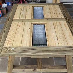 Outdoor Table with Drink Wells - Outdoor Dining Tables