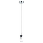 EGLO - Pancento LED Mini Pendant, Chrome, Clear Satinated Acrylic - The sleek and modern�Pancento Mini Pendant by Eglo �features a concave clear and satin shade. This mini pendant light is perfect solo or in the grouping. It requires�one LED bulb (Included)