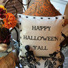 Halloween-Thankgiving-Fall-Holiday Doublesided Pillow With Autumn Leaf Pin