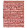 Weave & Wander Lacuna Rug, Crimson, 7'9"x9'9"