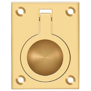 FRP25CR003 Flush Ring Pull, 2-1/2" x 1 7/8" , Lifetime Brass