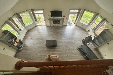 Home gym - rustic home gym idea in DC Metro
