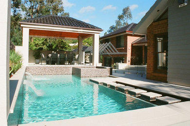 This is an example of a modern pool in Newcastle - Maitland.